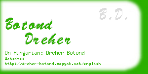 botond dreher business card